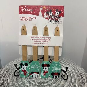 Disney Mickey Mouse Christmas Spatulas Set of 4 NWT